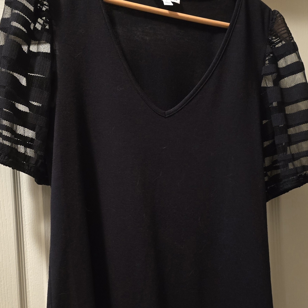 Lily Star Black Asymmetrical Cut Out Blouse